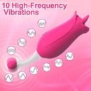 Flower Clit Vibrator and Tongue Licker with G Spot Stimulator