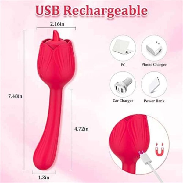 Rose Toys Vibrator for Women, Licking Clitoral G-Spot - Image 5