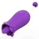 Flower Clit Vibrator and Tongue Licker with G Spot Stimulator