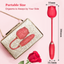 Rose Vibrator 2 in 1 Rose Toy With A Thrusting Dildo