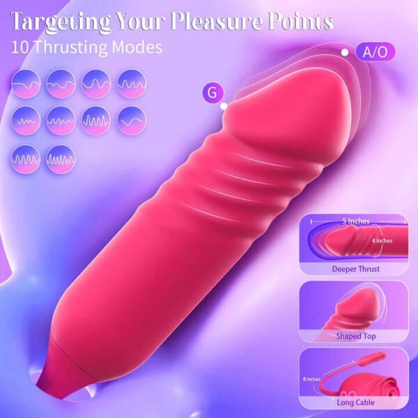 New Rose Clit Sucking Toy Dildo G-spot Vibrator - Image 9