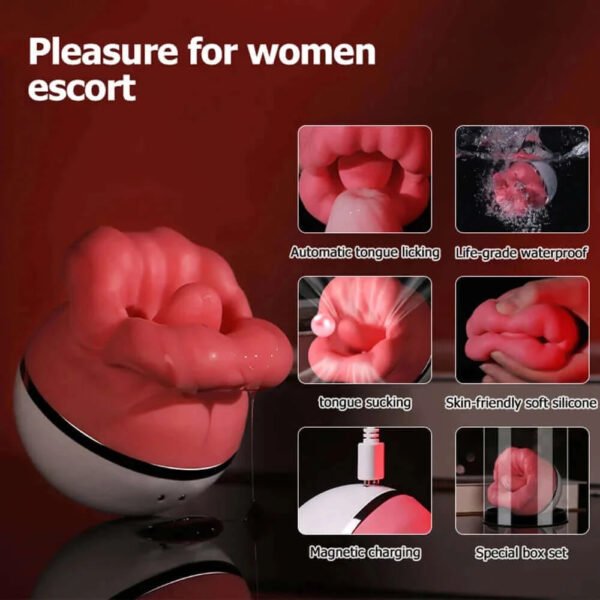 Big Mouth Tongue Licker: Dual-Action Suction & Vibration for Ultimate Pleasure - Image 3