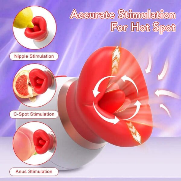 3 In 1 Rose Tongue-licking & Suction Vibrator - Image 3