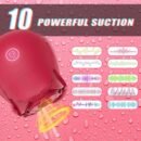 Rose Toy Vibrator Classic Sucking Vibrator 10 frequency Rose Red