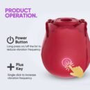 Rose Toy Vibrator Classic Sucking Vibrator 10 frequency Rose Red