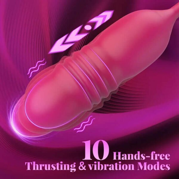 Big Mouth Rose Tongue Vibrator With Thrusting Dildo - Image 6