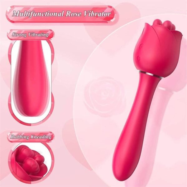 Rose Cat's Shaped Vibrator: Kneading & Vibrations Combined - Image 3