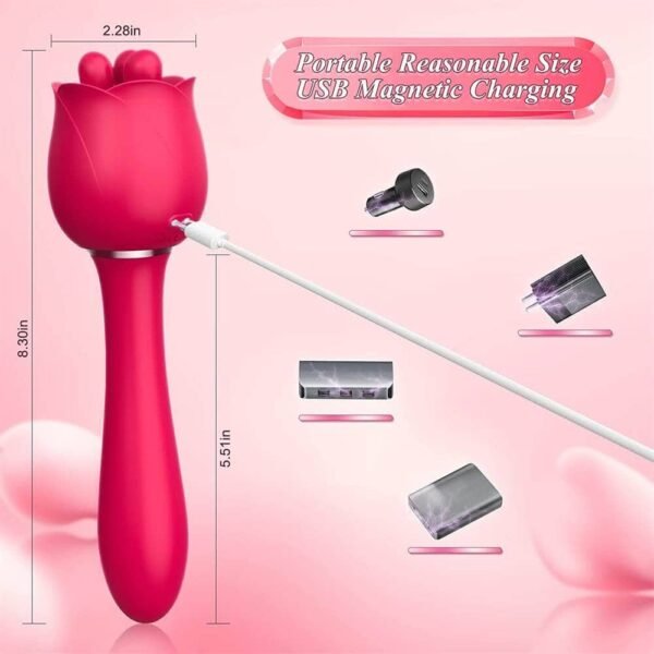 Rose Cat's Shaped Vibrator: Kneading & Vibrations Combined - Image 2