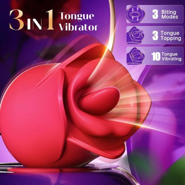 Upgraded Rose Lip Kissing Vibrator And Tongue Tapping For Women - Image 5