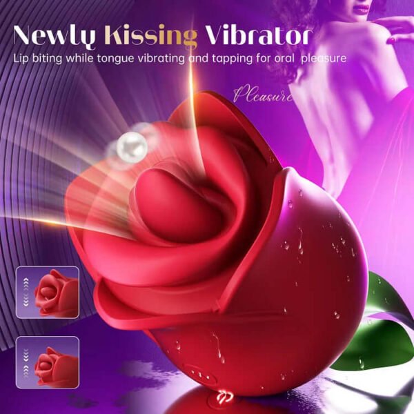 Upgraded Rose Lip Kissing Vibrator And Tongue Tapping For Women - Image 3