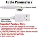 Perfect for Rose Toy Charging - USB to DC 2.5mm Charger
