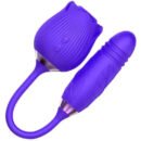 Rose Vibrator 2 in 1 Rose Toy With A Thrusting Dildo