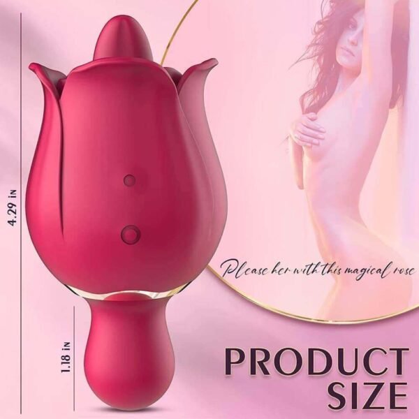 Rose Tongue Licking Toy: G Spot Mini Vibrator with Realistic Sensations" - Image 6